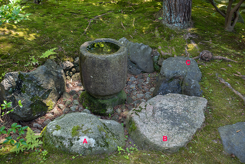 石造りの手水鉢