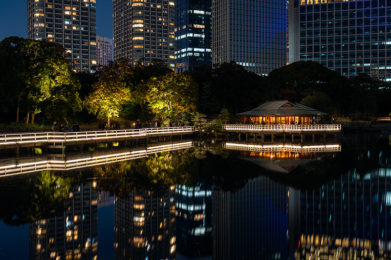 お伝い橋と中島の御茶屋