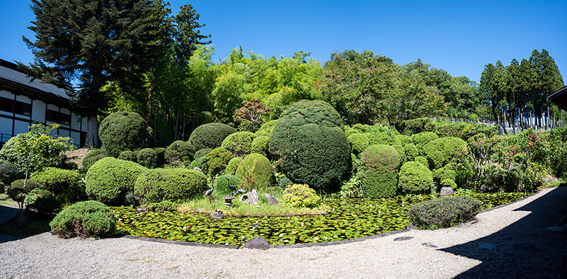 龍安寺の裏庭と桂離宮を模した庭園
