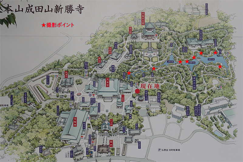 成田山公園の案内図