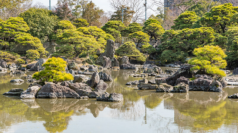 松島の景と三尊石