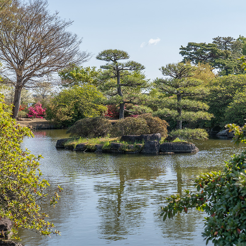 花山日本庭園　中島