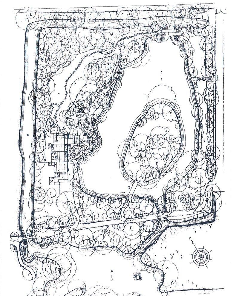 雲幽園の案内図（パンフレットより引用）